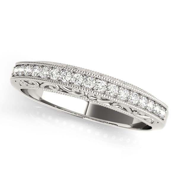 Vintage-Inspired Milgrain Wedding Band (0.17 ct. tw.) — View 1
