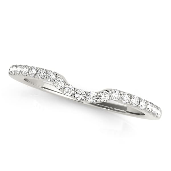 Shared Prong Curved Wedding Band — 5 MM (0.18 ct. tw.) — View 1