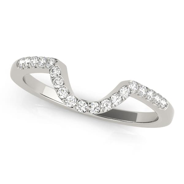 Prong Set Curved Wedding Band (0.16 ct. tw.) — View 1