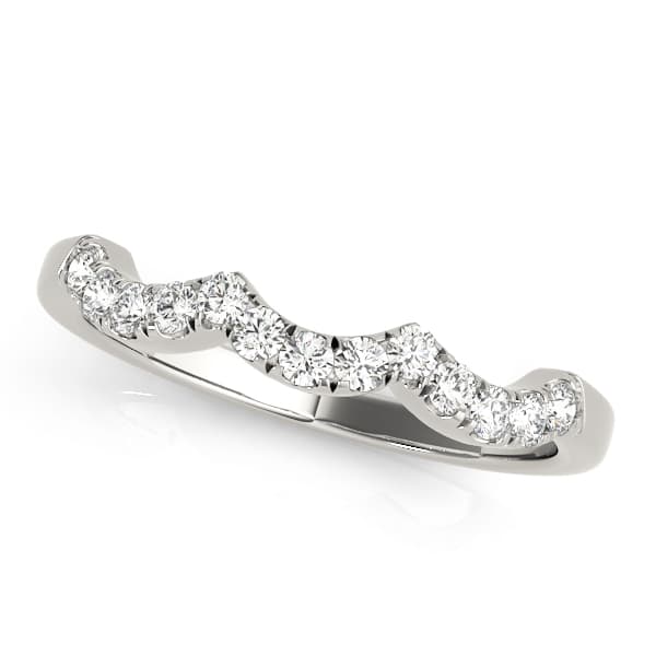 Wedding Bands Curved Bands (0.1 ct. tw.) — View 1