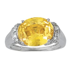 Vintage Inspired Engraved Filigree Color Ring (0.05 ct. tw.) — View 1