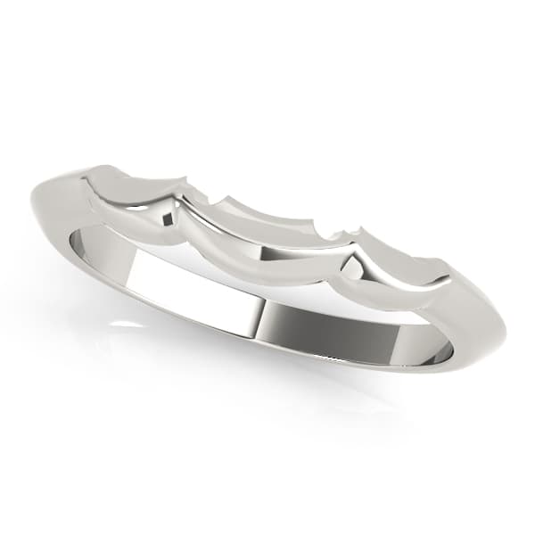 Curved Shadow Wedding Band — View 1