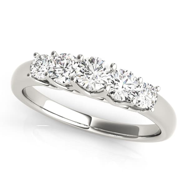 Prong Set Trellis Wedding Band — 3/4 CT (0.54 ct. tw.) — View 1