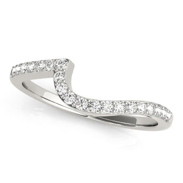 Prong Set Curved Wedding Band — 1 CT (0.2 ct. tw.) — View 1