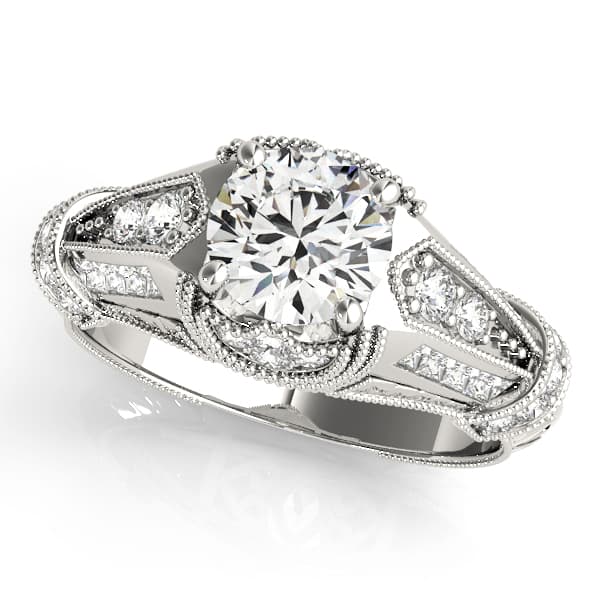 Engagement Rings Antique in 10k White Gold