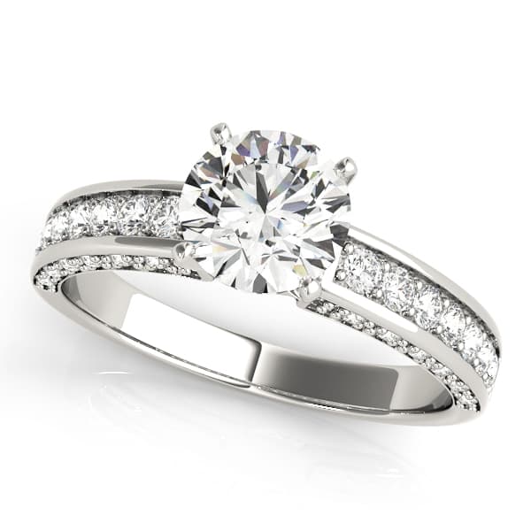 Engagement Rings Single Row Prong — style 83858 in 10k White Gold