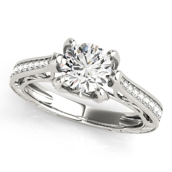 Engagement Rings Antique in 10k White Gold