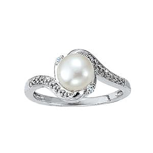 Color Rings Pearl (0.02 ct. tw.) — White Gold