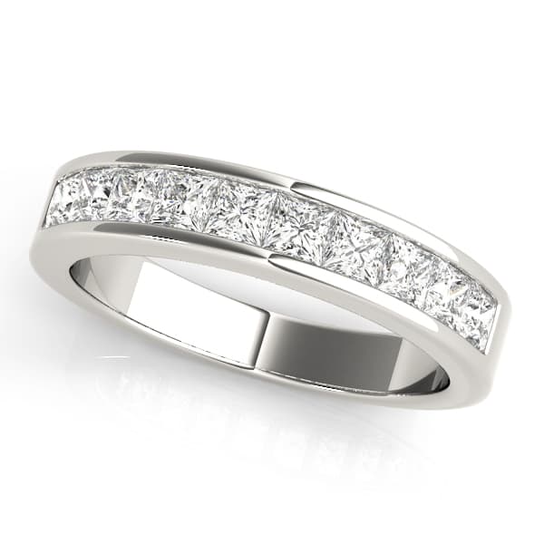 Channel Set Princess Cut Wedding Band — 6 MM (1 ct. tw.) — View 1