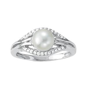 Pearl Color Ring (1/8 ct. tw.) — White Gold