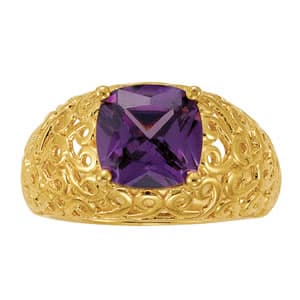 COLOR RINGS PRINCESS & CUSHION — White Gold