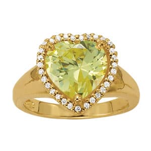 Color Rings Heart (0.16 ct. tw.) — White Gold