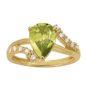 Pear Shaped Bypass Fashion Ring (0.1 ct. tw.) — White Gold
