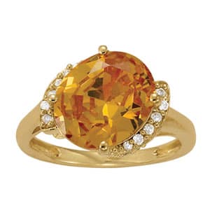Color Rings Oval (1/8 ct. tw.) — White Gold