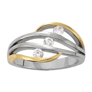 Multirow Split Shank Wedding Ring (1/4 ct. tw.) — View 1