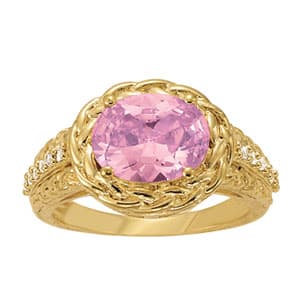 Color Rings Oval (1/8 ct. tw.) — White Gold