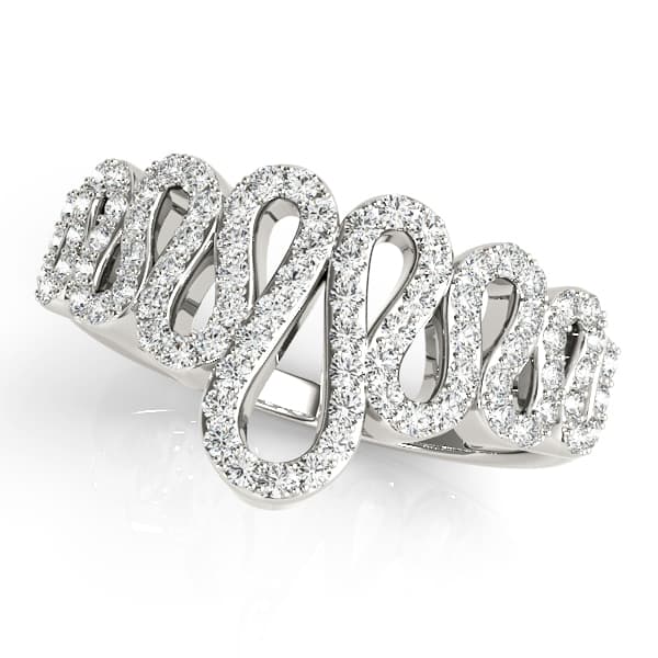 Pavé Wavy Fashion Ring (1/2 ct. tw.) — View 1