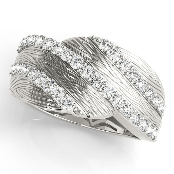 Multirow Prong Set Filigree Fashion Rings (1/2 ct. tw.) — View 1