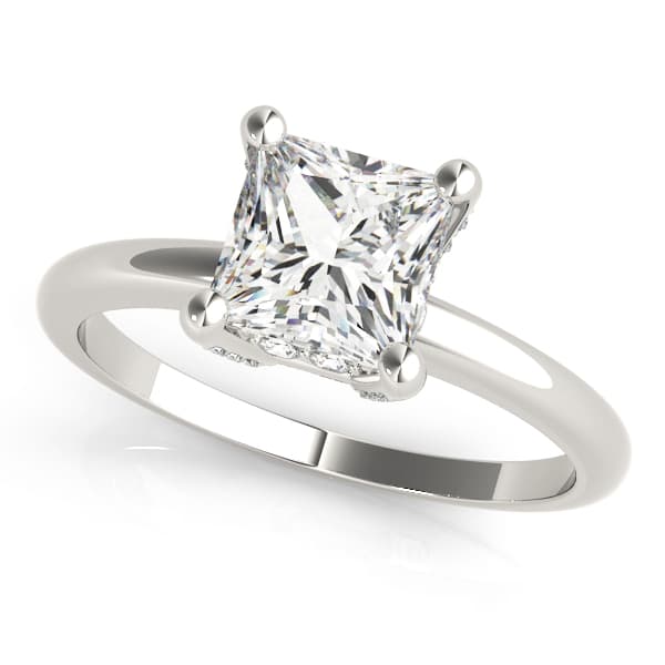Engagement Rings Solitaires Prince in 10k White Gold