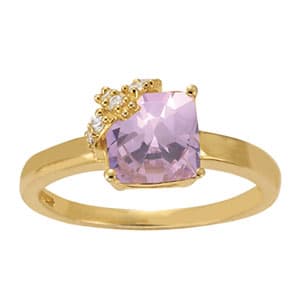 COLOR RINGS PRINCESS &amp; CUSHION (0.1 ct. tw.) — White Gold