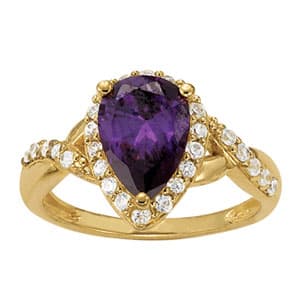 Pear Halo Color Rings (0.21 ct. tw.) — White Gold