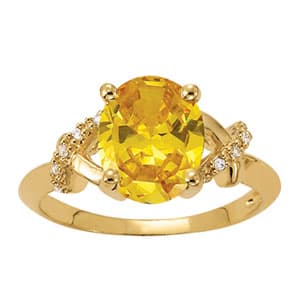Color Rings Oval (0.05 ct. tw.) — White Gold