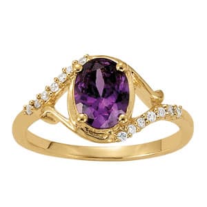 Color Rings Oval (1/8 ct. tw.) — White Gold