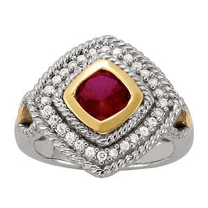 COLOR RINGS PRINCESS &amp; CUSHION (1/8 ct. tw.) — White Gold