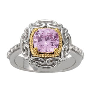 COLOR RINGS PRINCESS &amp; CUSHION (0.04 ct. tw.) — White Gold