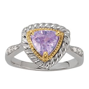 Trillion Shape Color Ring (0.02 ct. tw.) — White Gold