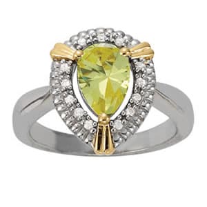 Color Rings Pear (0.08 ct. tw.) — White Gold