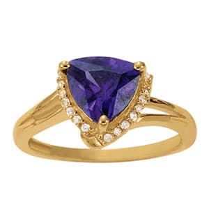 Trillion Shape Color Ring (1/8 ct. tw.) — White Gold