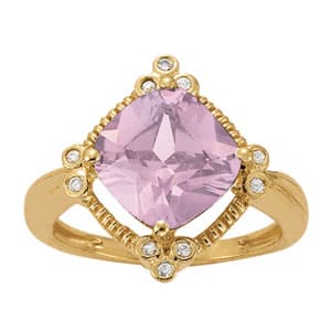 COLOR RINGS PRINCESS &amp; CUSHION (0.08 ct. tw.) — White Gold
