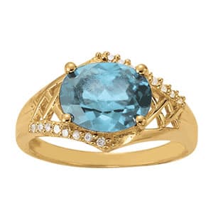 Color Rings Oval (0.08 ct. tw.) — White Gold