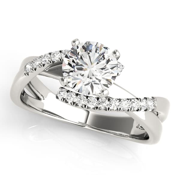 Bypass Twisted Engagement Ring — style 84291 in 10k White Gold