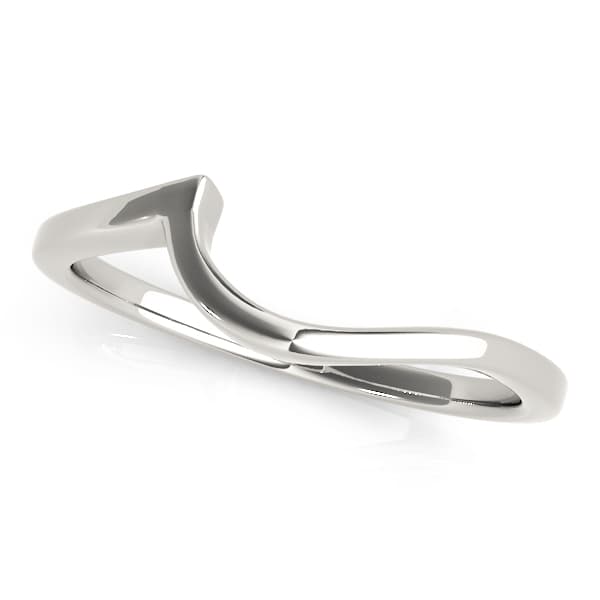 Gold Curved Wedding Band — View 1
