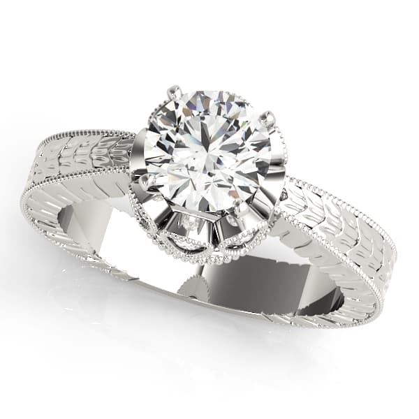 Engagement Rings Solitaires Round — style 84312 in 10k White Gold