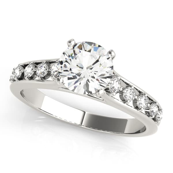 Engagement Rings Single Row Prong — style 84325 in 10k White Gold