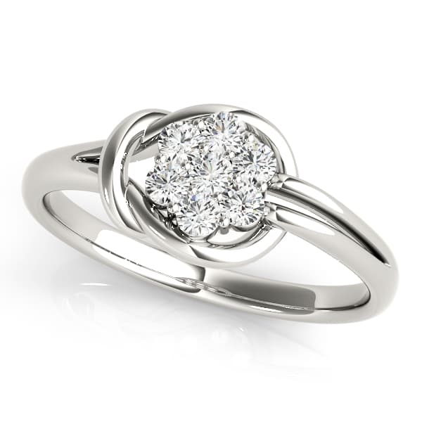 Cluster Love Knot Fashion Ring (1/4 ct. tw.) — View 1