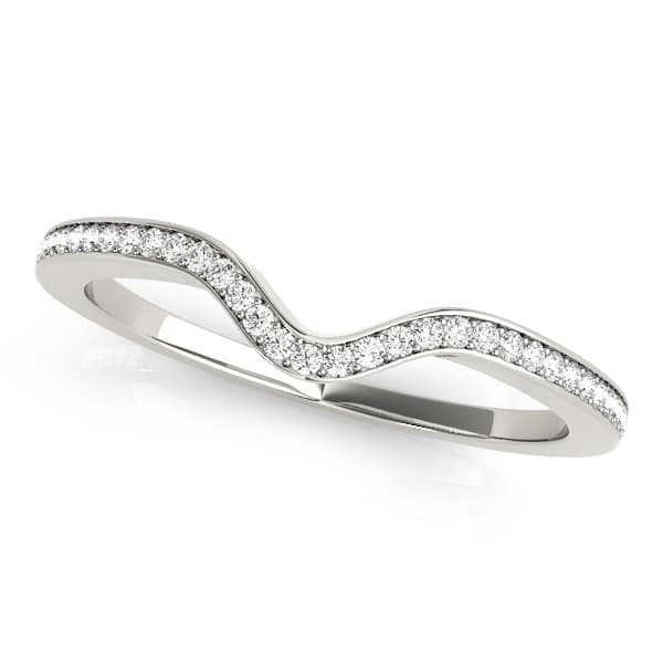 Wedding Bands Curved Bands — 1 1/2 CT (0.22 ct. tw.) — View 1