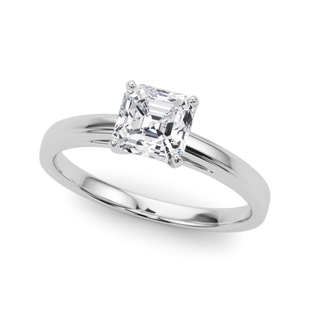 Classic Cathedral Style Peg Head Engagement Ring — style 84357 in 10k White Gold