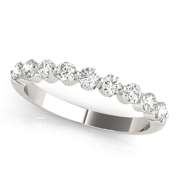 Single Shared Prong Wedding Band (4 ct. tw.) — View 1