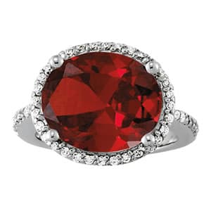 Oval Halo Ring (1/3 ct. tw.) — View 1