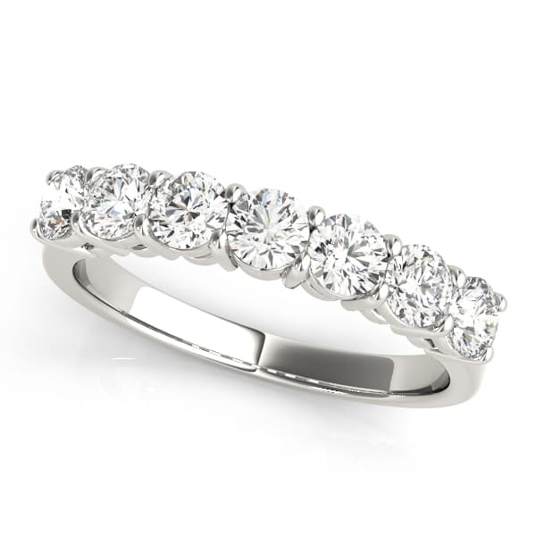 7-Stone Shared Prong Wedding Band — 3/4 CT (3/4 ct. tw.) — View 1