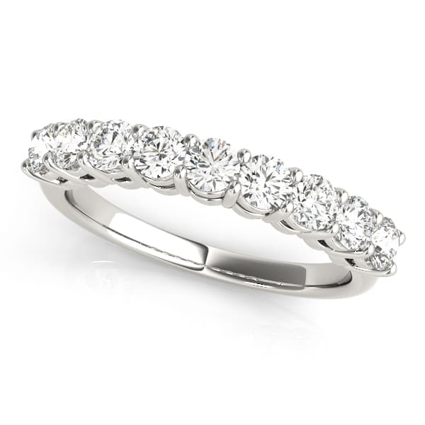 Shared Prong Wedding Band — 3/4 CT (0.72 ct. tw.) — View 1