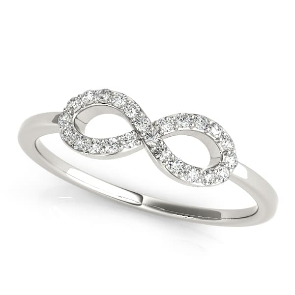 Infinity Twisted Wedding Ring (1/8 ct. tw.) — View 1