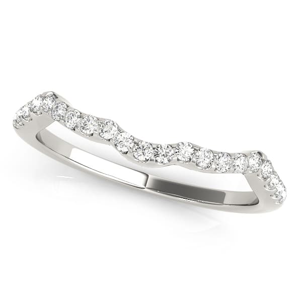 Prong Set Curved Wedding Band (0.21 ct. tw.) — View 1