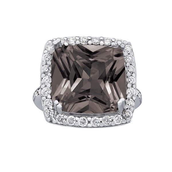 Princess Cut Halo Color Ring (0.91 ct. tw.) — View 1