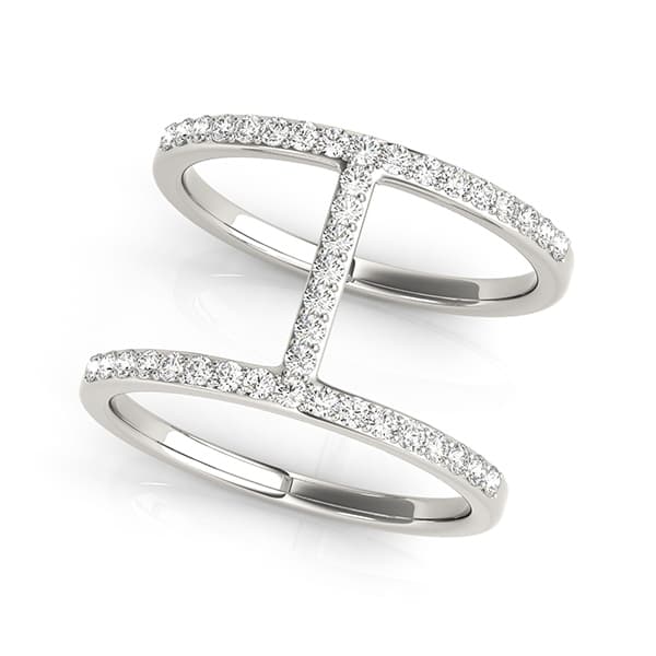 Open Concept Dual Band Wedding Rings (0.41 ct. tw.) — View 1