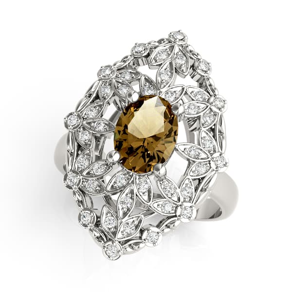 Nature Inspired Leaf Shaped Fashion Ring (0.2 ct. tw.) — View 1